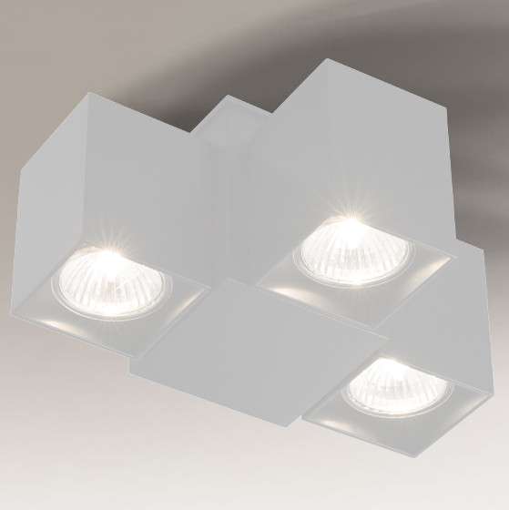 LAMPA sufitowa BIZEN 7218 Shilo metalowa OPRAWA reflektorowa biała