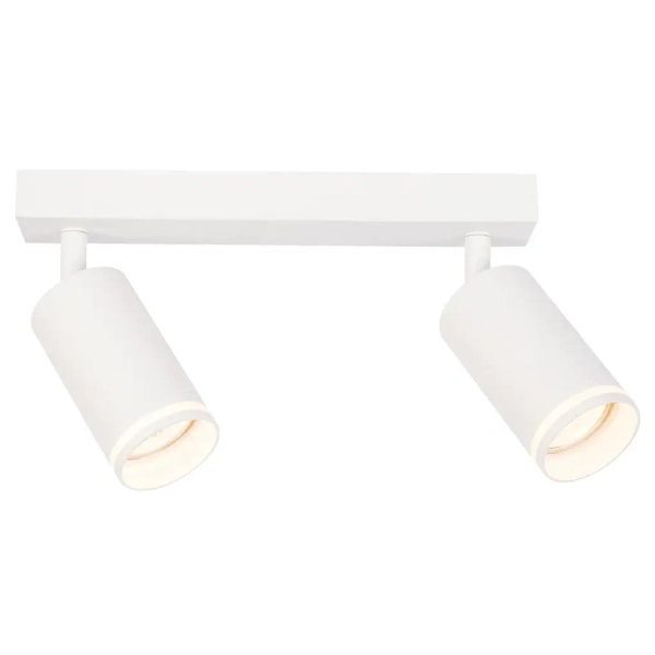 Dwupunktowa lampa sufitowa Pipe Ring Spot ML2070 na belce biały