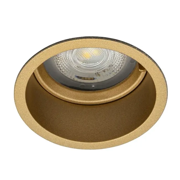 Okrągłe oczko wpuszczane CUP 10791 do salonu złote