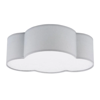 Sufitowa lampa kula Cloud 3144 TK Lighting z tkaniny metalowa biała szara