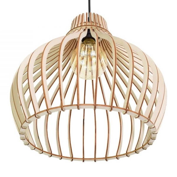 Kuchenna lampa wisząca 137623620217 drewniana nad wyspę