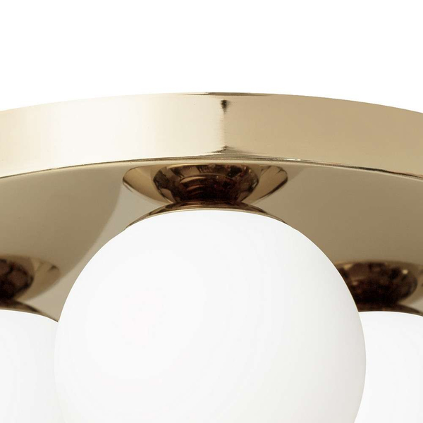 Modernistyczna LAMPA sufitowa MIJA 30668305 Kaspa okrągła OPRAWA szklane kule PLAFON balls łazienkowy IP44 złoty biały