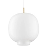 Zwisowa lampa sypialniana Boni ST-9960P/L white szklana kula nad stół biała