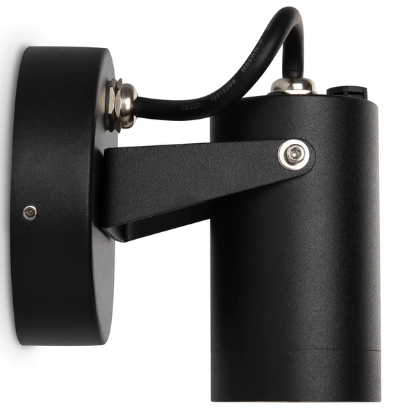 Lampa ścienna elewacyjna Scope O025WL-01B regulowana tuba czarna