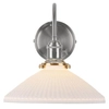 Ścienna lampa ceramiczna Hadano HAD0761-10 żebrowana chrom biały
