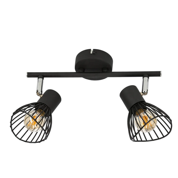2-punktowa lampa ścienna Fly 92-61898 z regulacją czarny