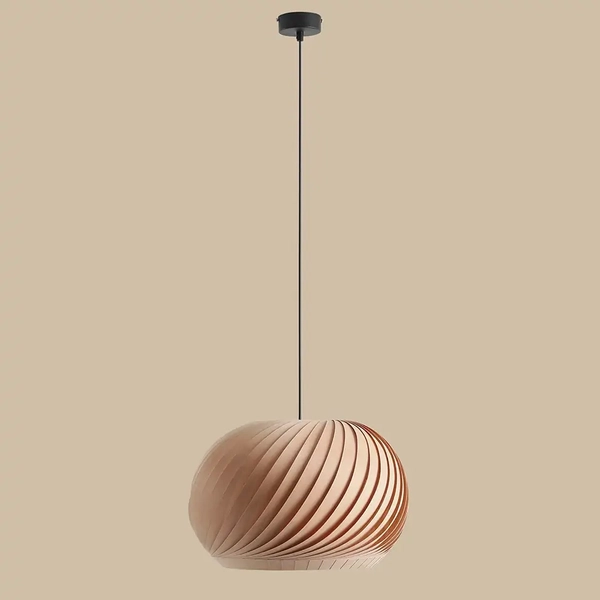 Drewniana lampa wisząca Nature Light 1110G_M Aldex do przedpokoju brązowa