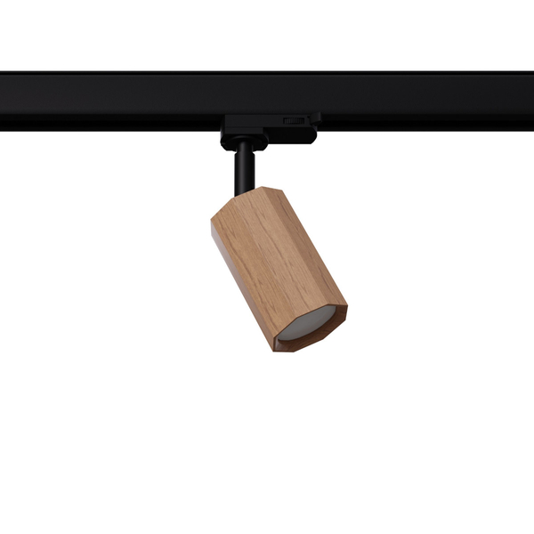 Trójfazowa lampa sufitowa do szyn ZEKE MYL.00461 czarna drewniana