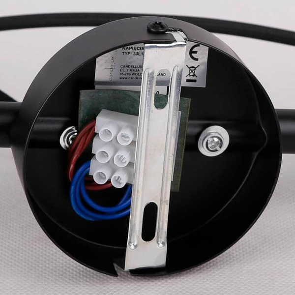 Potrójna lampa wisząca Cox 33-53886 tuba chrom czarna