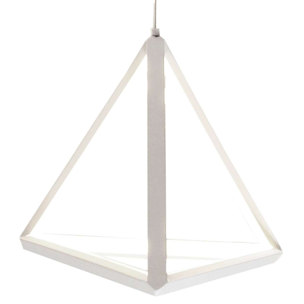 LAMPA wisząca TRÓJKĄTY LED 80W 3000K 310477 Polux okrągła OPRAWA geometryczny ZWIS kaskada biała