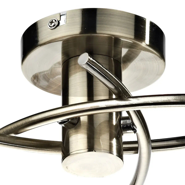 Antyczna lampa sufitowa SEATTLE mosiężna szklana metalowa 3p G9 do sypialni SEA5375