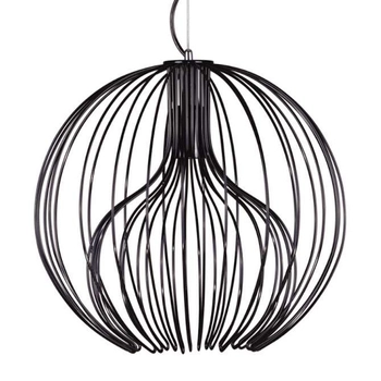 Industrialna LAMPA wisząca Tori K-3405 czarny Kaja druciana OPRAWA metalowy ZWIS klatka czarna