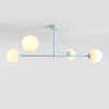 Okrągła sufitowa lampa Pinne 1080PL_L29 kule szklane białe niebieskie