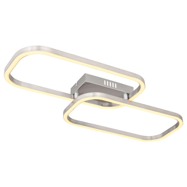 Nowoczesna LAMPA sufitowa SILLA 67262D Globo metalowe ramki LED 16W 3000K do salonu nikiel