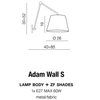 Klasyczny kinkiet ścienny zestaw Adam AZ1843+AZ2600 regulacja satyna czarny