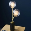 Stołowa lampa kuliste klosze L&-196692 Light& gałązki mosiądz czarna