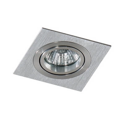 Kwadratowa lampa wpuszczana Caro AZ2435 do sypialni aluminium