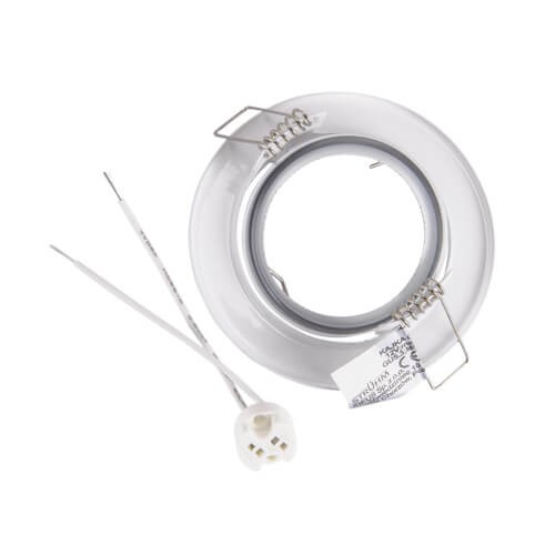 Sufitowa LAMPA podtynkowa KAJKA C 03753 Ideus metalowa OPRAWA okrągła oczko wpuszczane białe