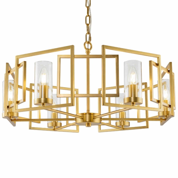 LAMPA wisząca BOWI H009PL-06G Maytoni metalowa OPRAWA zwis na łańcuchu złoty