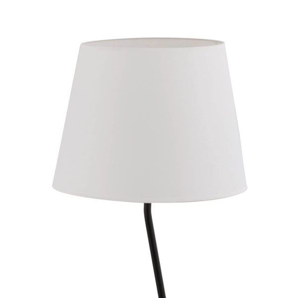Lampa do salonu z abażurem Lizbona 50230 tkaninowa biała czarna