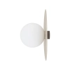 Ścienna lampa okrągła SATURN biała beżowa kulista 1xG9 szklana do salonu 12595