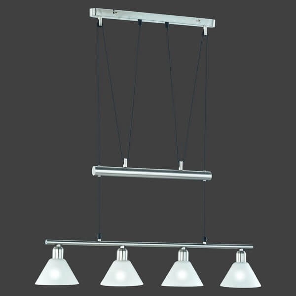 Lampa wisząca do salonu STAMINA 3751041-07 nad stół biała nikiel