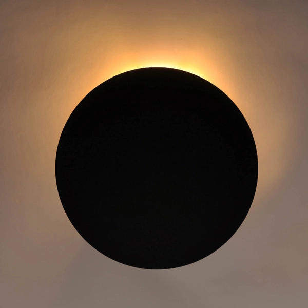 Lampa ścienna Rega K-4635 Kaja loftowy kinkiet czarny okrągły nad lustro