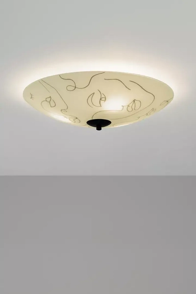 Okrągła lampa sufitowa Messy Family nowoczesny plafon biały