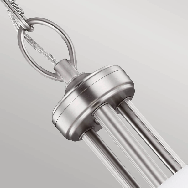 Potrójna lampa wisząca Vintner FE-VINTNER3 na łańcuchu biała nikiel