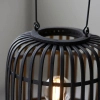 Bambusowa lampa nocna Mathias 101674 drewniany czarny