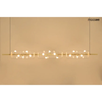 Szklana wisząca lampa CLARA złota MSE1501100570 3xLED 18W nad wyspę