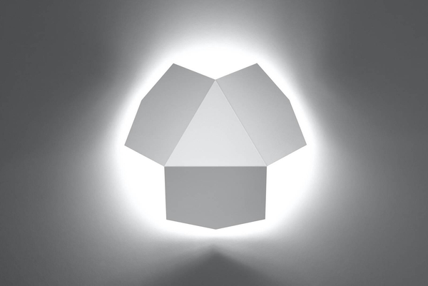 Kinkiet LAMPA ścienna SL.0424 geometryczna OPRAWA metalowa biała