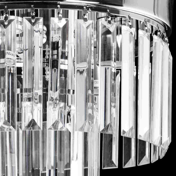 Kryształowa lampa sufitowa VEN E1736/4+3 CR pałacowa glamour chrom
