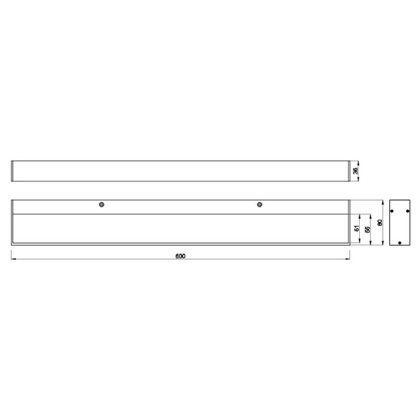 Podłużna lampa ścienna ROCCO 283916006 Trio LED 8W 3000K IP44 srebrna