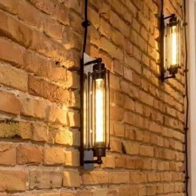 Industrialna lampa ścienna RETRO 1010BL0009 metalowa kinkiet retro czarny