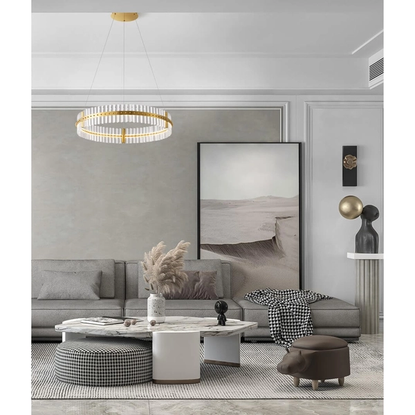 Pierścieniowa lampa zwisająca MAYO LE44225 LED 56W 3500K ring złota