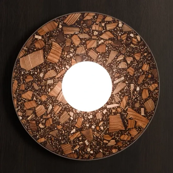 Ścienna lampa do sypialni LEGRA 21412106 lastryko kula IP44 brązowa biała