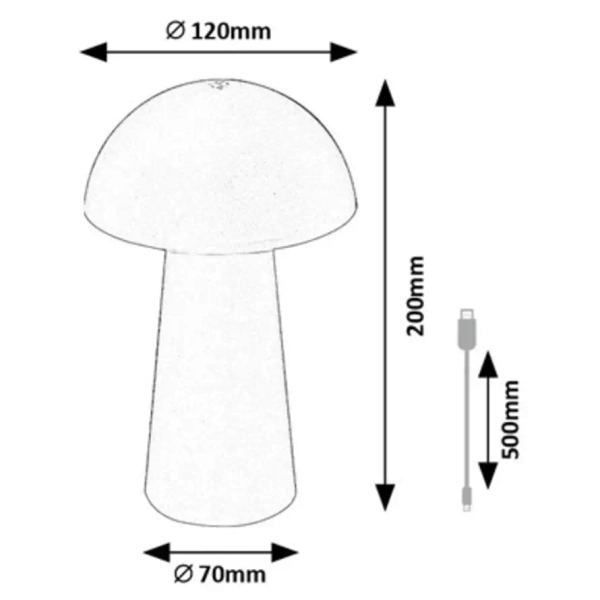 Akumulatorowa stołowa lampa Mireo 76038 LED 1,5W 3000K IP44 zielona