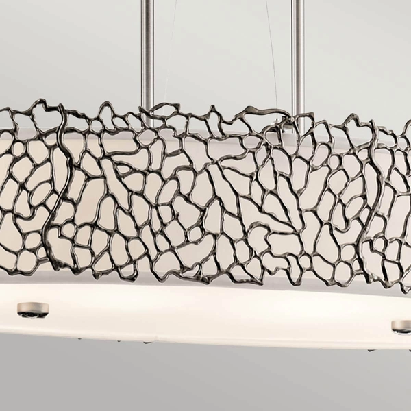 Owalna lampa zwisająca Silver Coral KL-SILVER-CORAL-ISLE Kichler srebrna