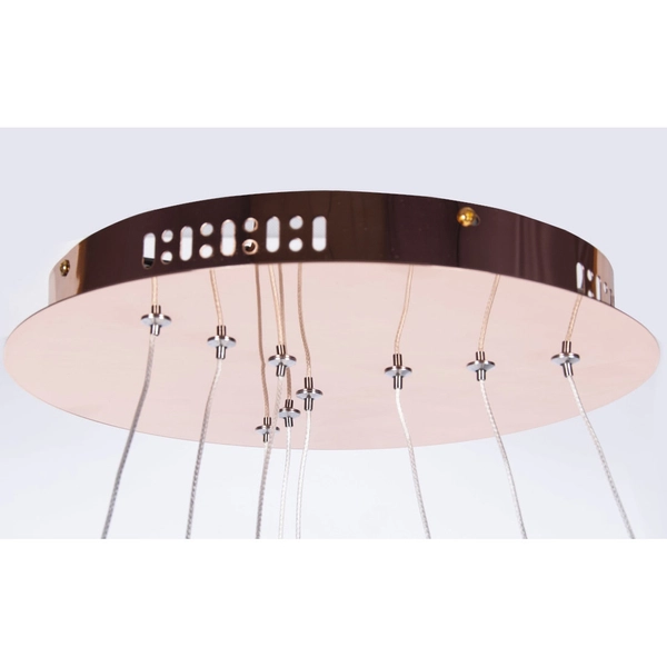 LAMPA wisząca K-8153 KAJA metalowa OPRAWA okrągły ZWIS pierścienie LED 113W 4000K rings złote