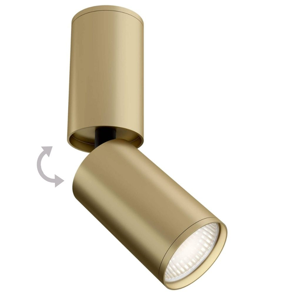 Sufitowa LAMPA plafon FOCUS S C051CL-01MG Maytoni metalowa OPRAWA kinkiet tuba regulowana matowa złota