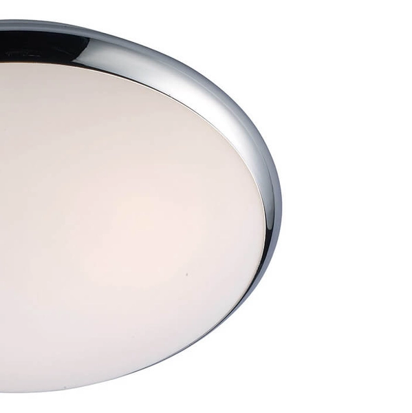 Okrągła lampa przysufitowa Kreo 5005-S Italux do łazienki IP44 chrom biały