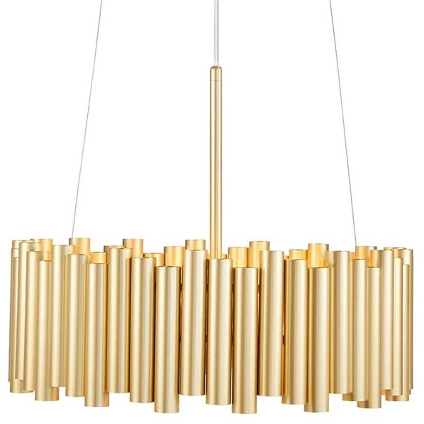 LAMPA wisząca LEVEL 108047 Markslojd metalowa OPRAWA glamour ZWIS tuby sople złote