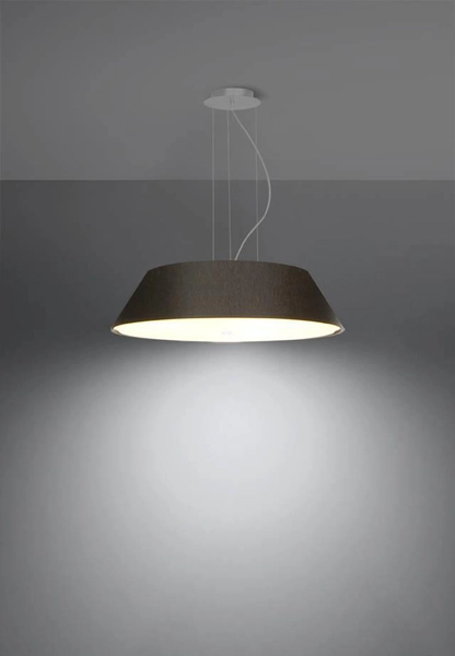 LAMPA wisząca SL.0766 abażurowa OPRAWA zwis okrągły czarny