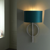 Kinkiet dekoracyjny L&-195222 Light& abażurowy morski srebrny