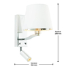 Kinkiet nad łóżko Harvey 73027 LED 6W 3000K spot regulowany biały nikiel