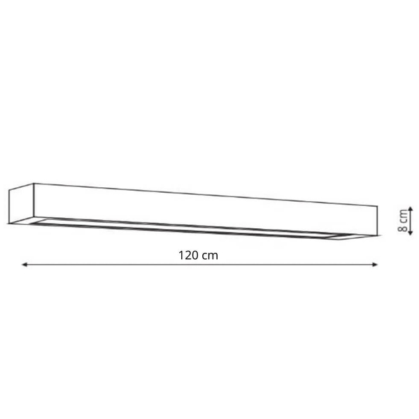Podłużny kinkiet Ibros GS-LWA-18W BK CCT LED 18W 3000-6000K IP44 czarny