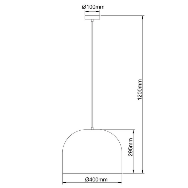 Wisząca lampa kopuła Kanso LP-2025/1P 40 cm nad wyspę drewniana brązowa