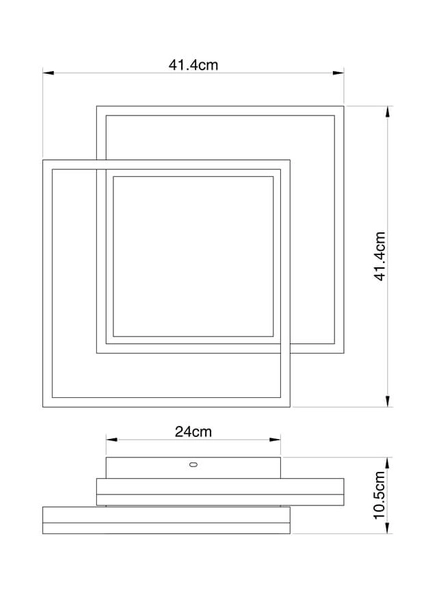 Plafon ściemnialny Squares 67225-24FSH LED 22W biały