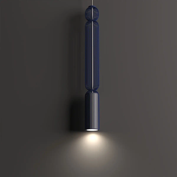 Sypialniana wisząca lampa CAMELEON SINGLES 12196 druciana granatowa